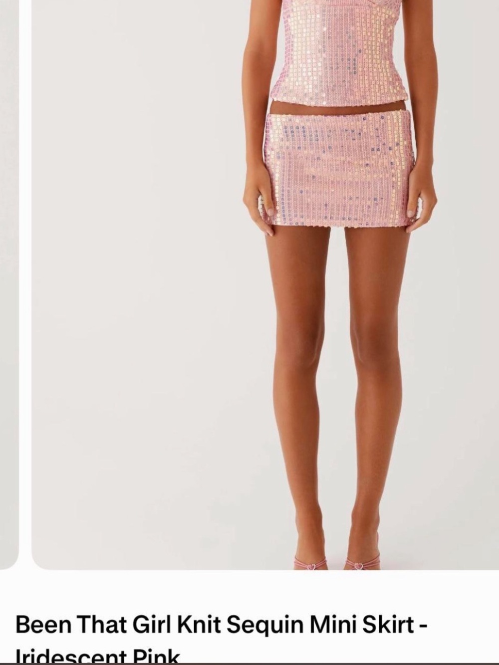 Peppermayo pink sequin mini skirt - Picture 1 of 6